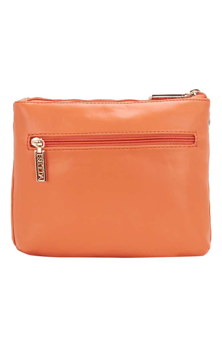 ESBEDA | Women's Orange PU Solid Sling Bags 2