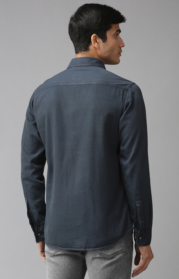 Eppe | Blue Solid Casual Shirt 3