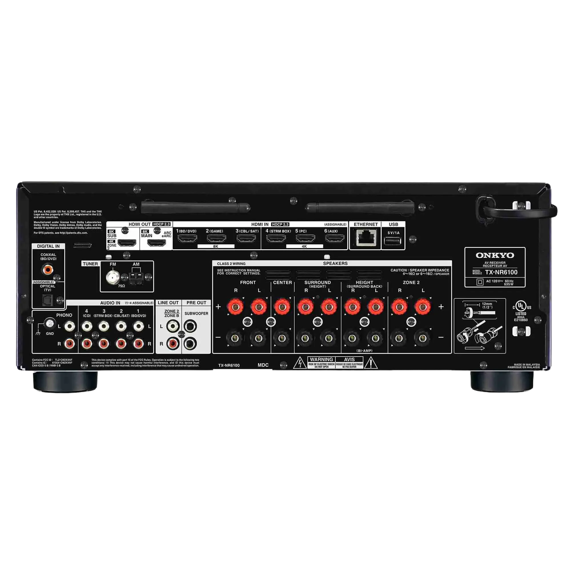 Onkyo TX-NR6100 7.2-Channel THX Certified 8K AV Receiver