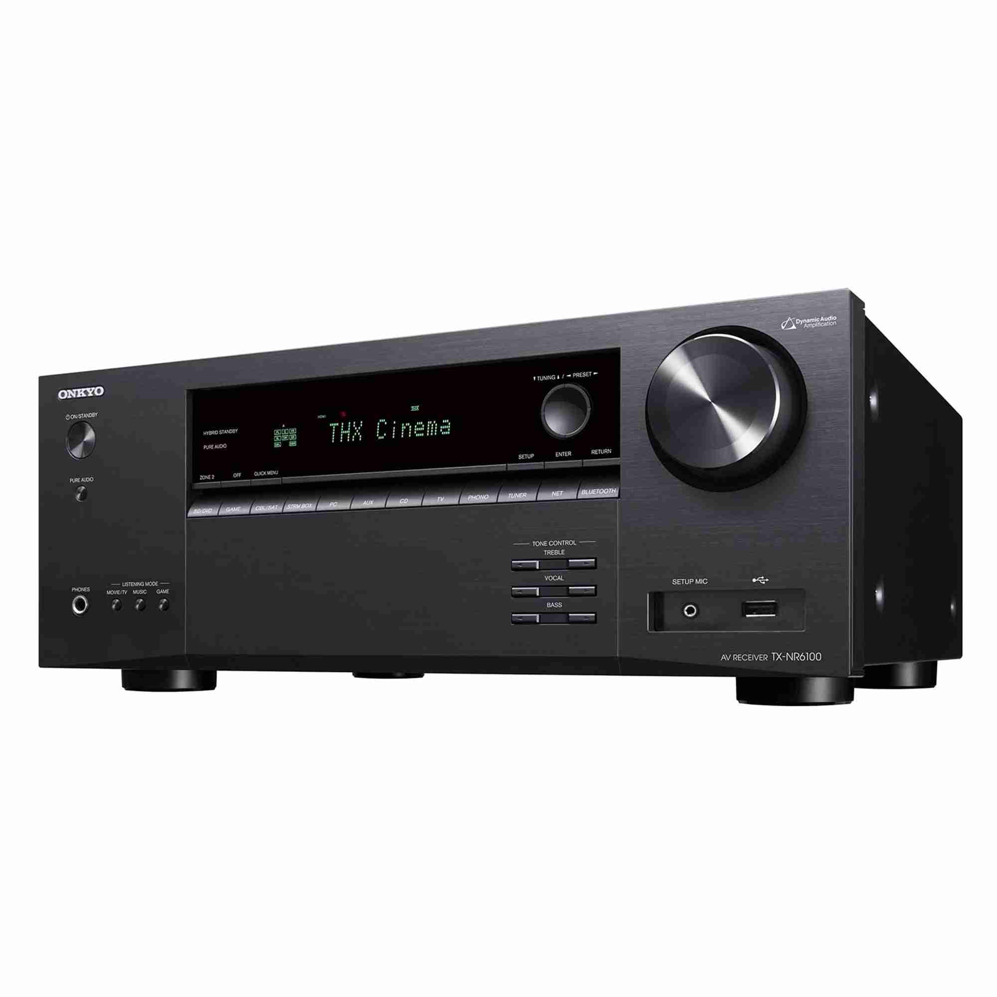 Onkyo TX-NR6100 مستقبل AV 7.2 قناة بدقة 8K معتمد من THX 4