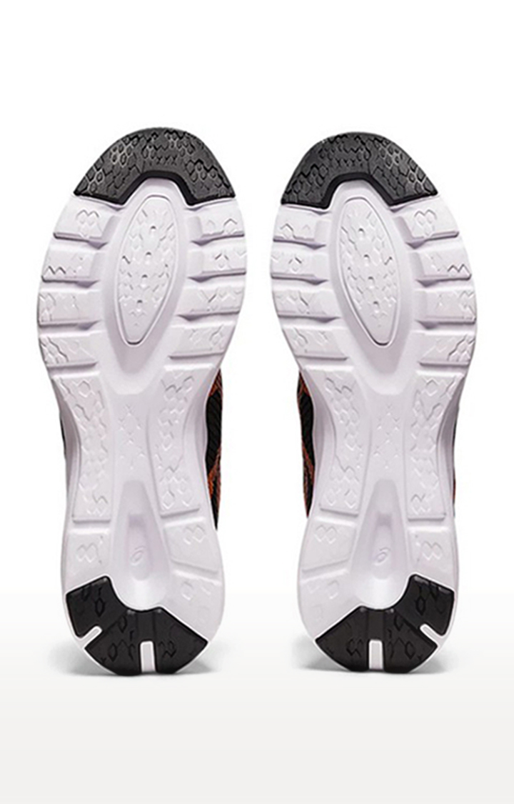 Men's Black and Orange Mesh Running Shoes