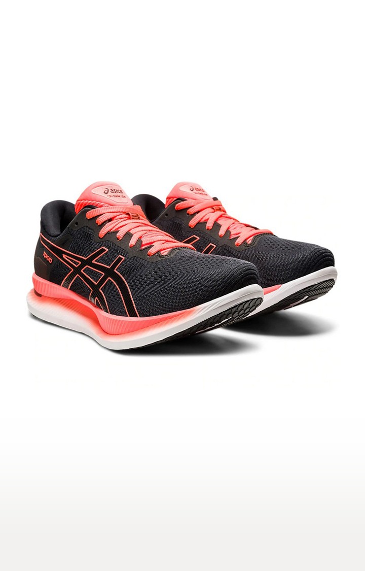 Men s Black and Red Synthetic Running Shoes