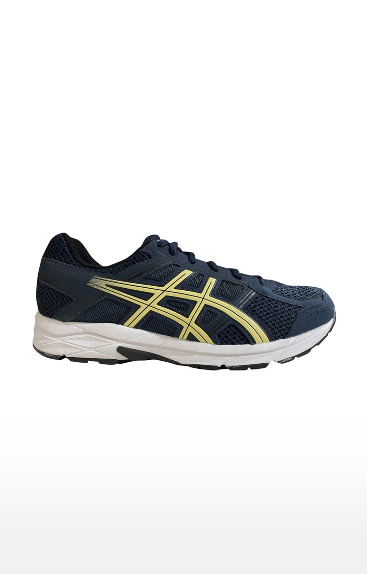 Asics | Men's Blue and Yellow Mesh Running Shoes 1