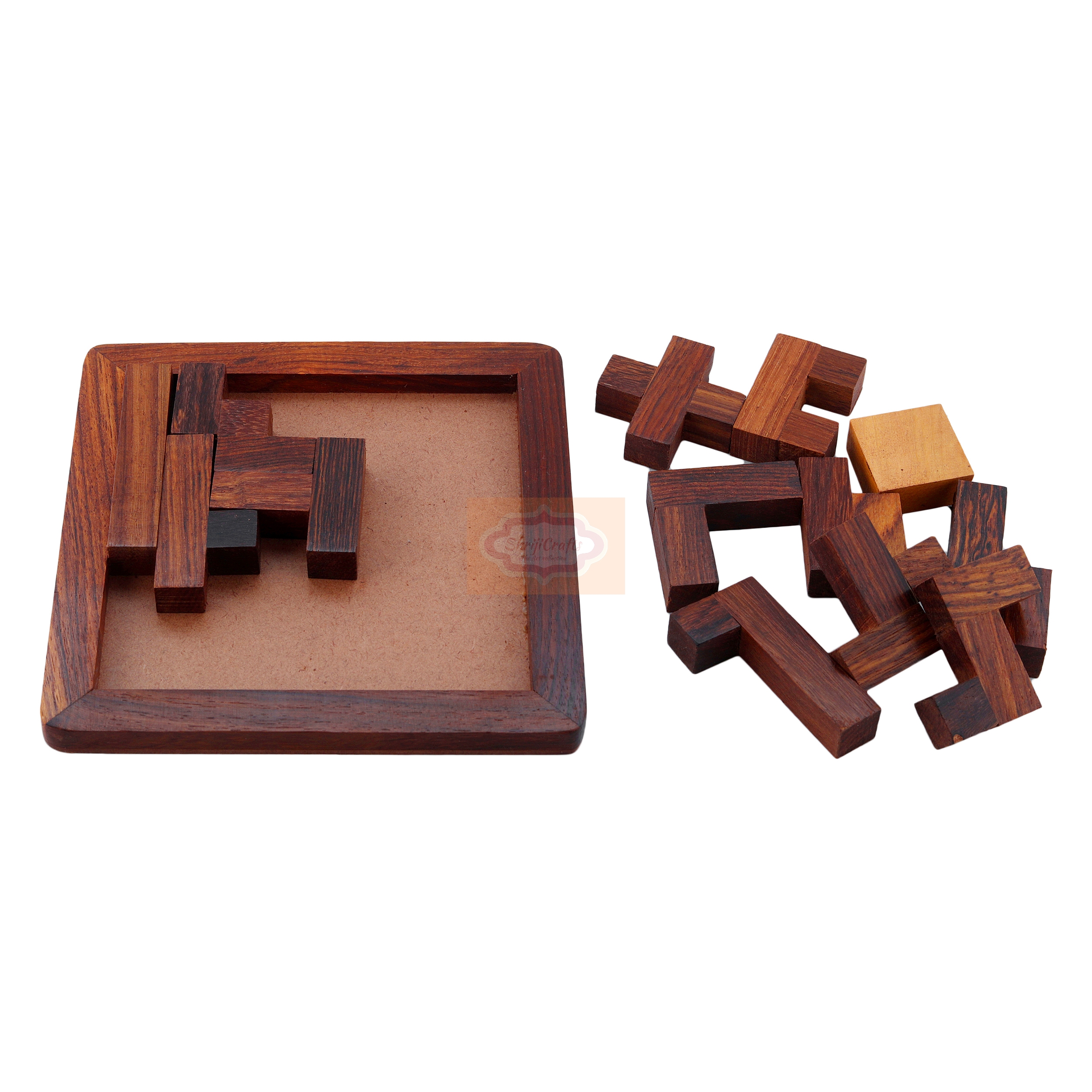 Shrijicrafts | ShrijiCrafts Handmade Indian Wood Jigsaw Puzzle Wooden Toys for Kids 0