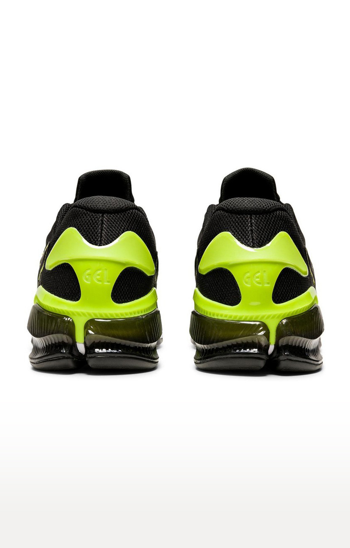 Lime green and sales black tennis shoes
