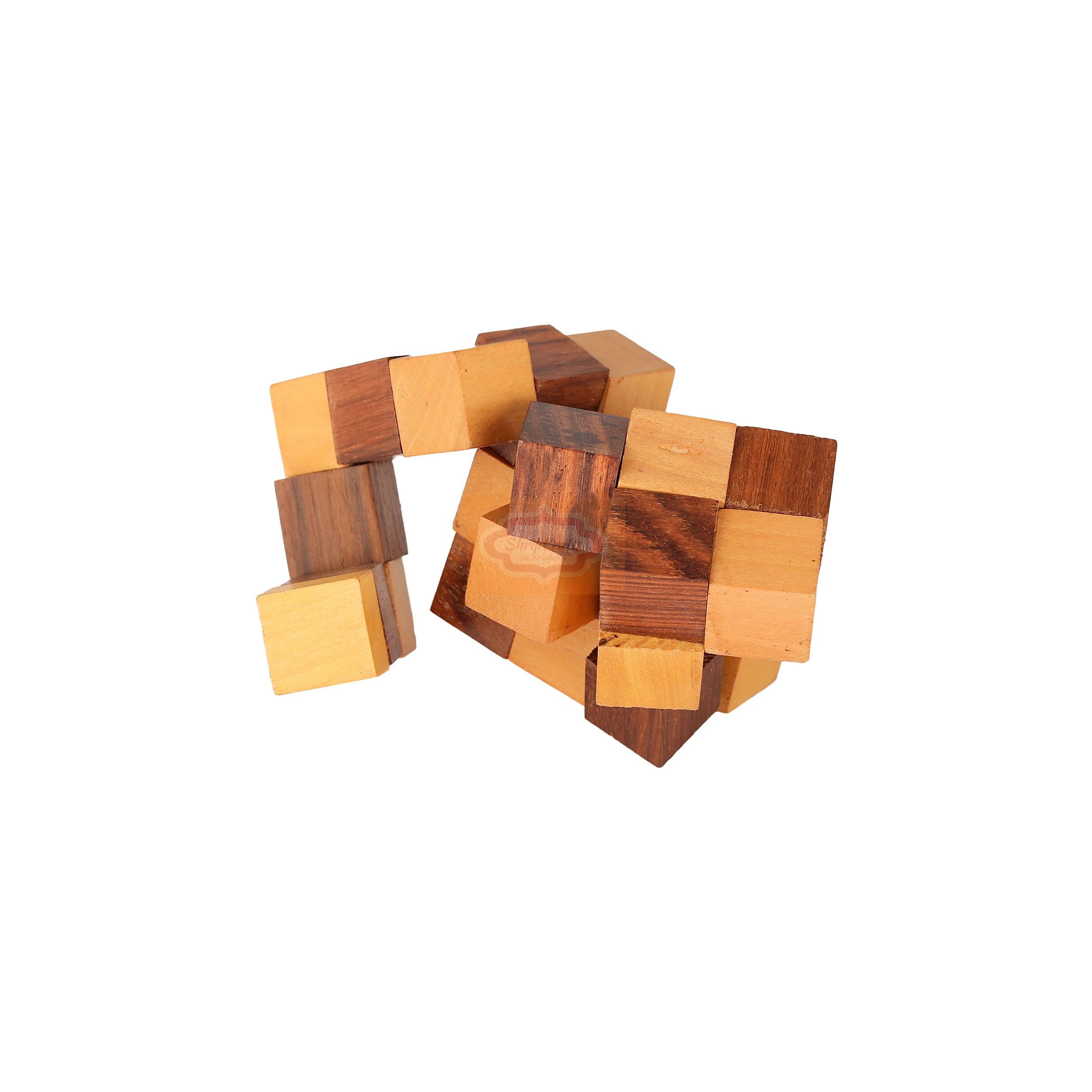 Wooden iq sale puzzle cube
