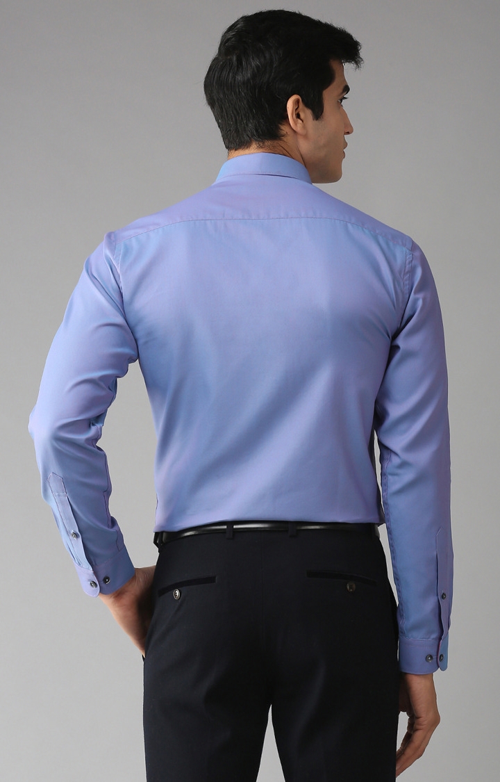 Eppe | Blue Solid Formal Shirt 3