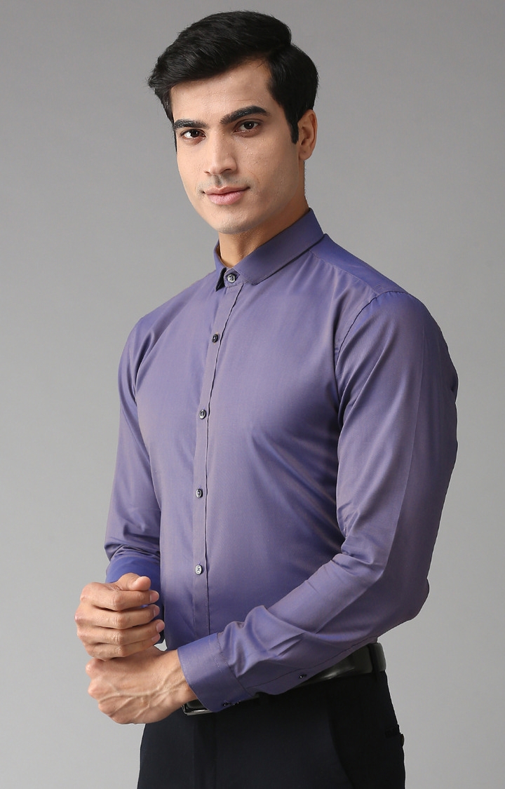 Eppe | Purple Solid Formal Shirt 2