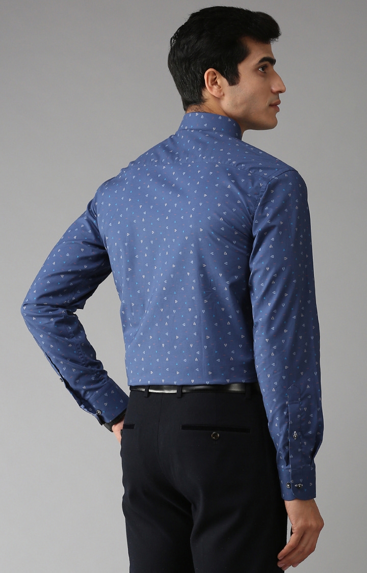 Eppe | Blue Printed Formal Shirt 3