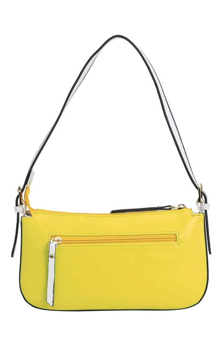 ESBEDA | Yellow & White Solid Handbags 2