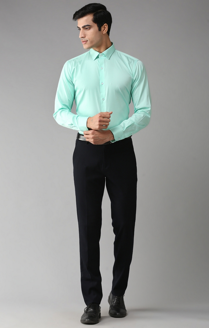 Eppe | Green Solid Formal Shirt 1