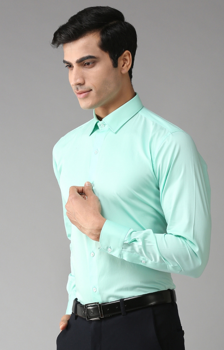 Eppe | Green Solid Formal Shirt 2
