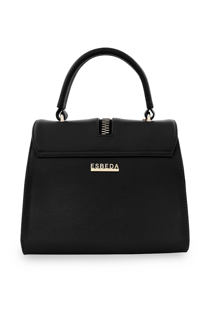 Black Solid Handbags