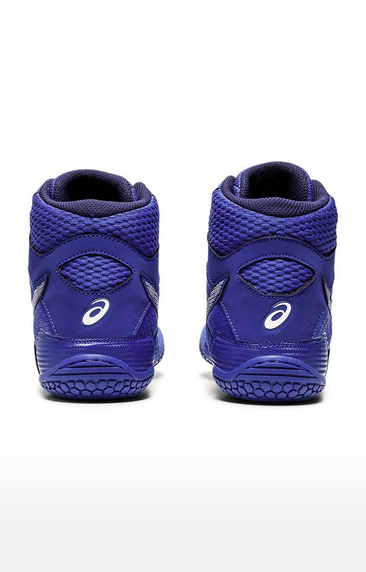 Men's Blue and White Synthetic Sneakers
