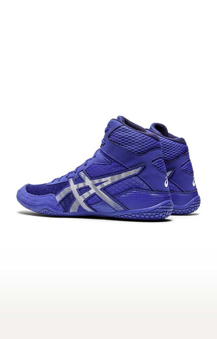 Men's Blue and White Synthetic Sneakers