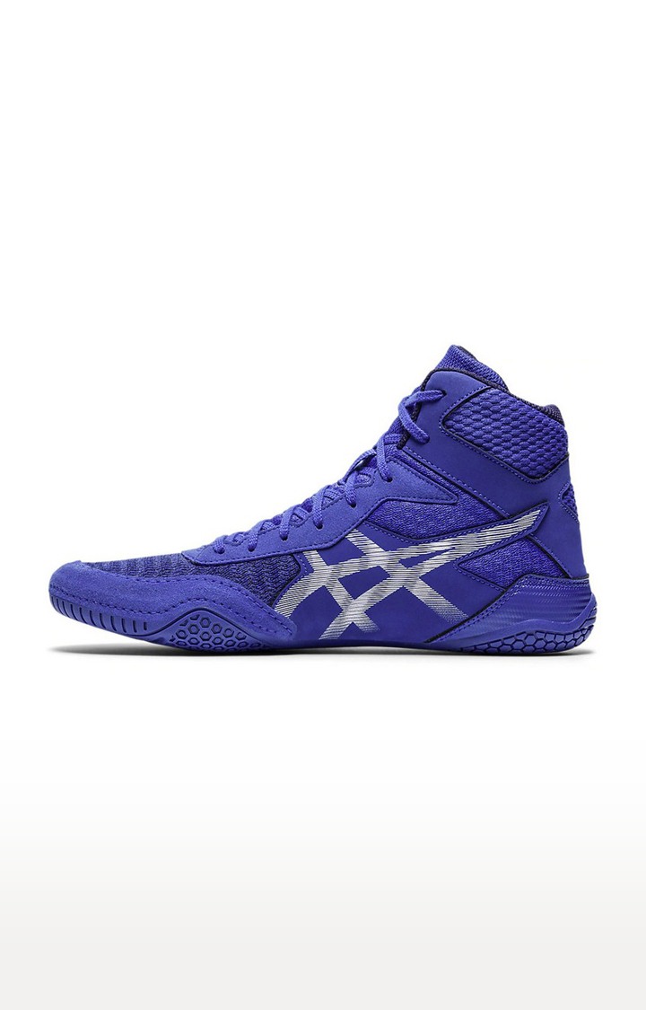 Men's Blue and White Synthetic Sneakers
