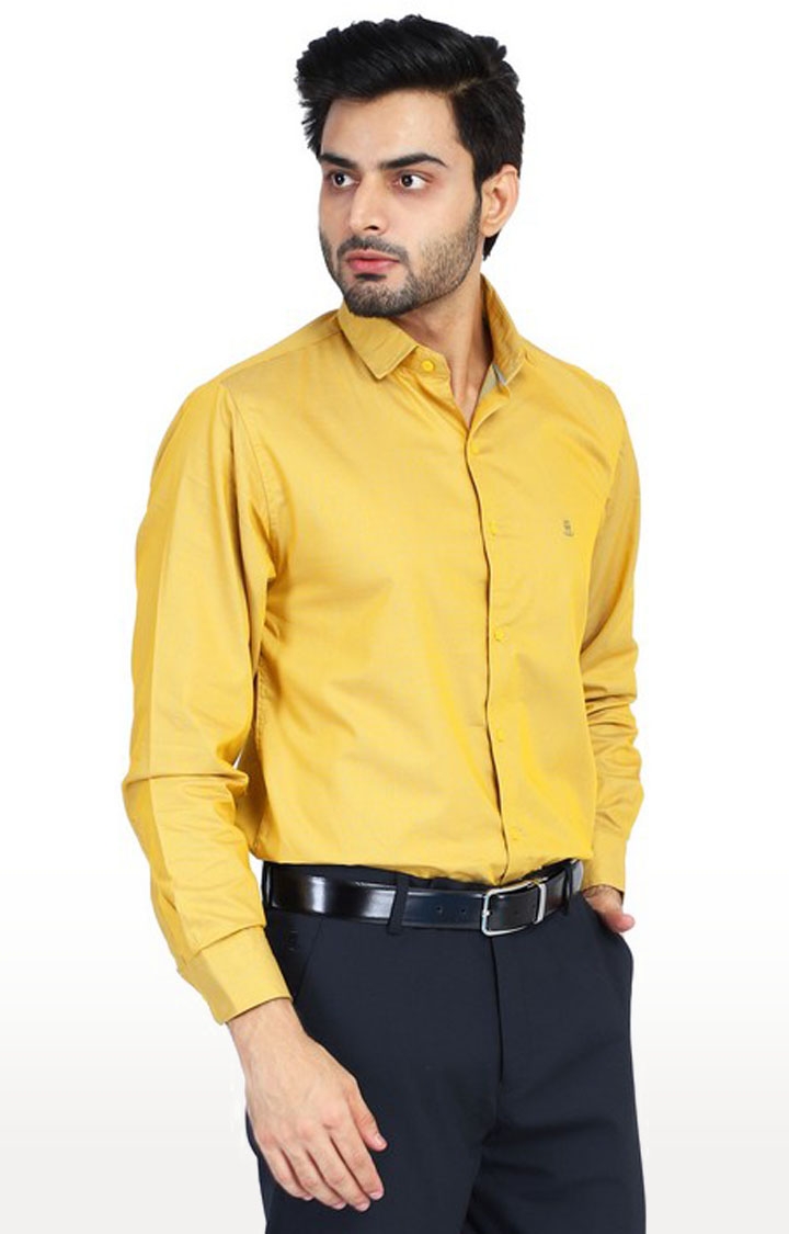 TAHVO | Tahvo Men Yellow Formal Shirt 1