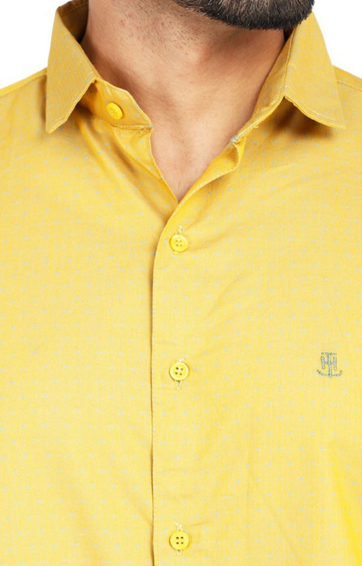 TAHVO | Tahvo Men Yellow Formal Shirt 4