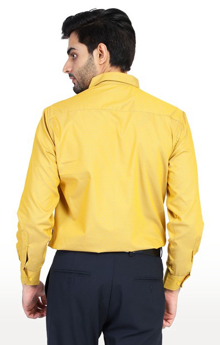 TAHVO | Tahvo Men Yellow Formal Shirt 3