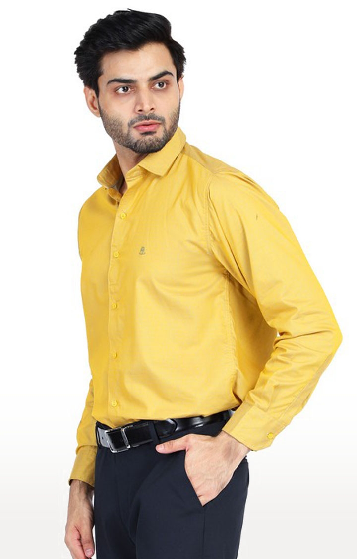 TAHVO | Tahvo Men Yellow Formal Shirt 2