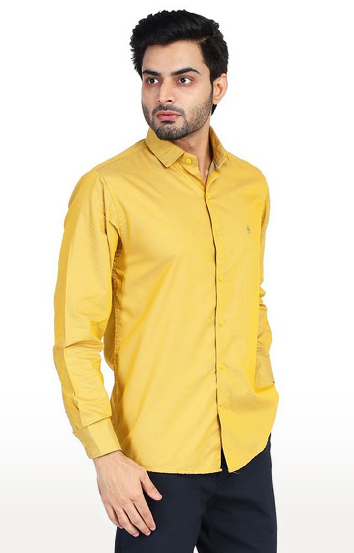 TAHVO | Tahvo Men Yellow Formal Shirt 0