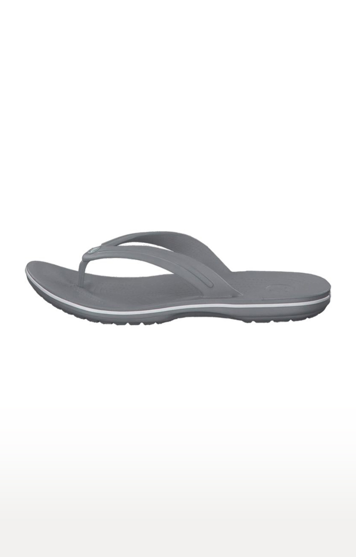 Men's Grey Solid Slippers