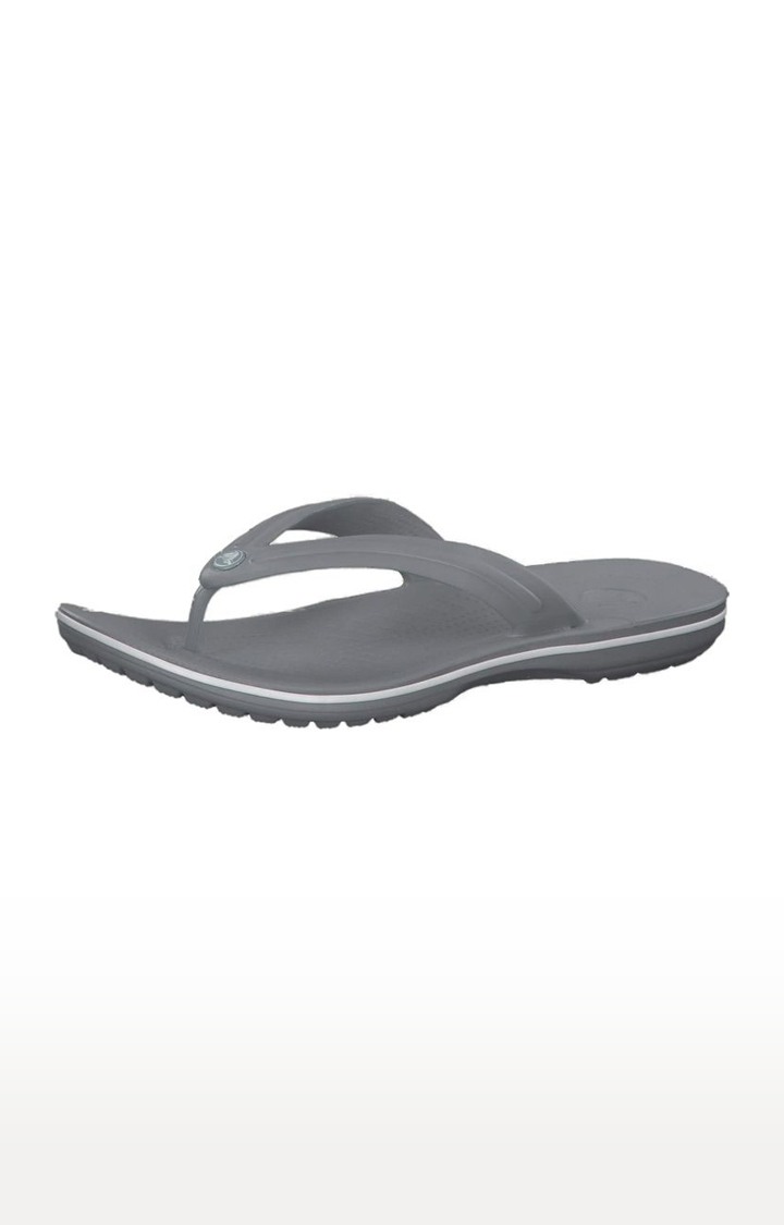 Men's Grey Solid Slippers