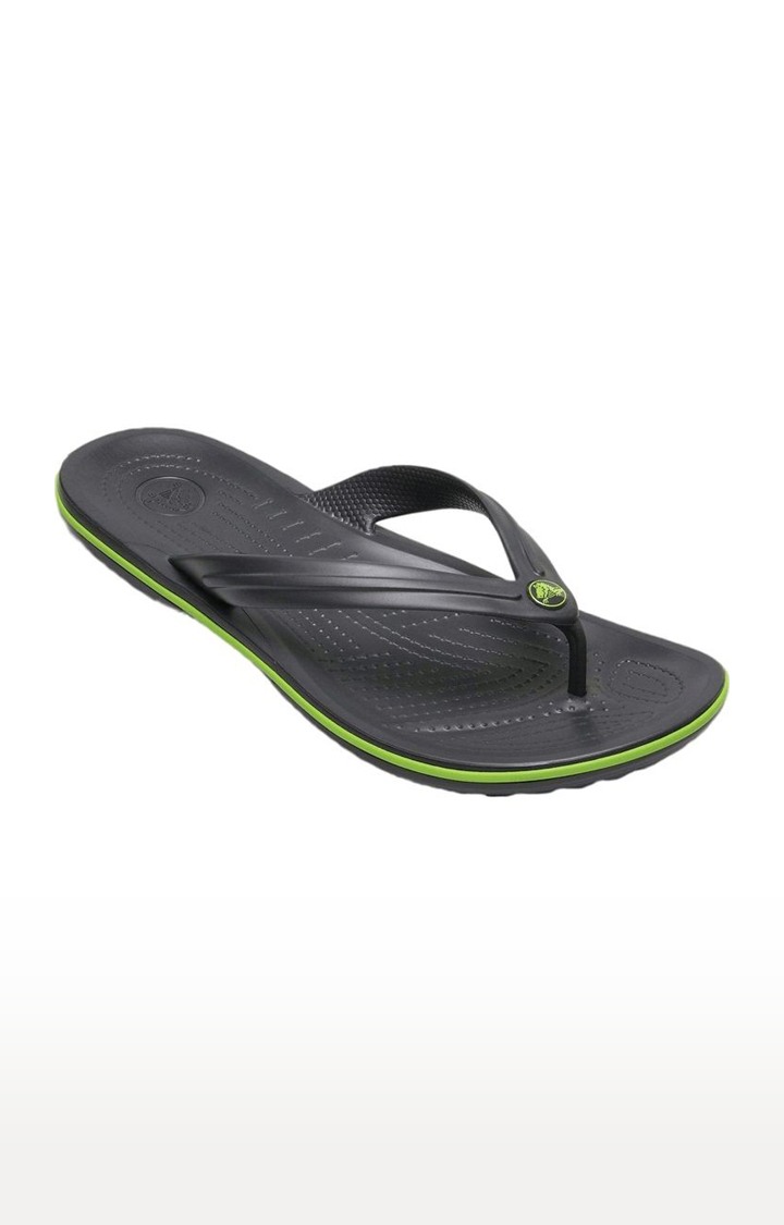 Men's Black Solid Slippers