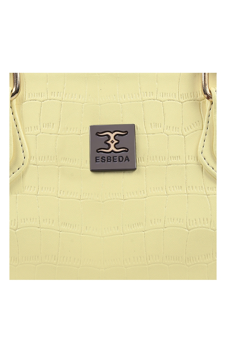 ESBEDA | Light Yellow Solid Handbags 5