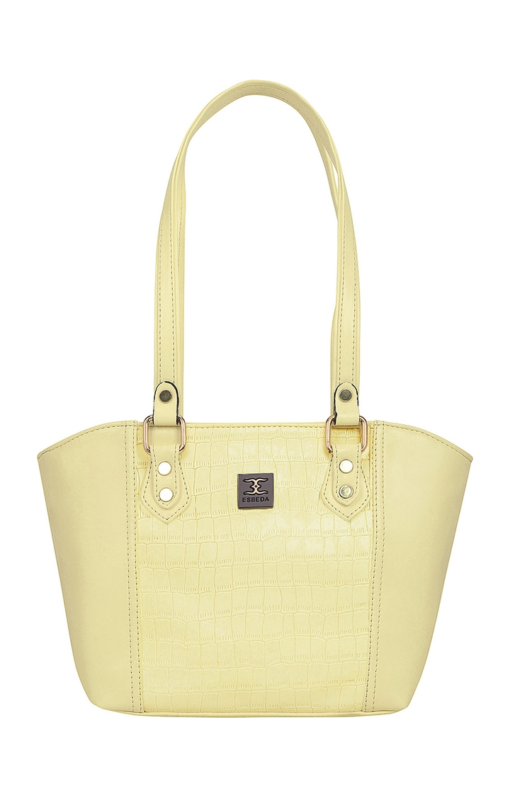 ESBEDA | Light Yellow Solid Handbags 3