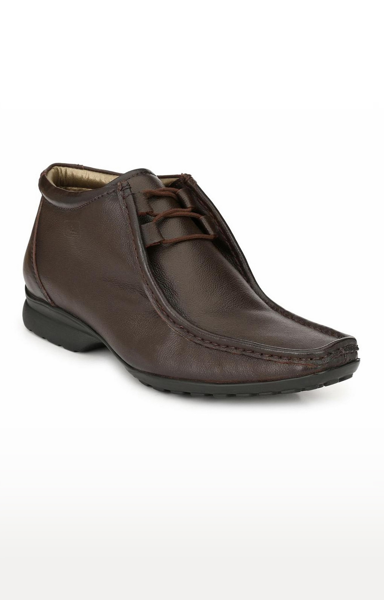 Hitz | Hitz Brown Genuine Leather Derby Formal Boots for Men 0
