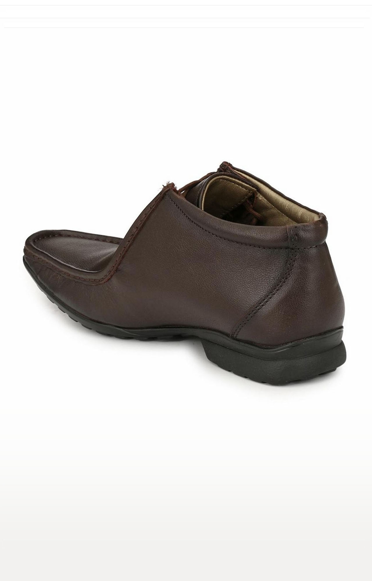 Hitz | Hitz Brown Genuine Leather Derby Formal Boots for Men 1