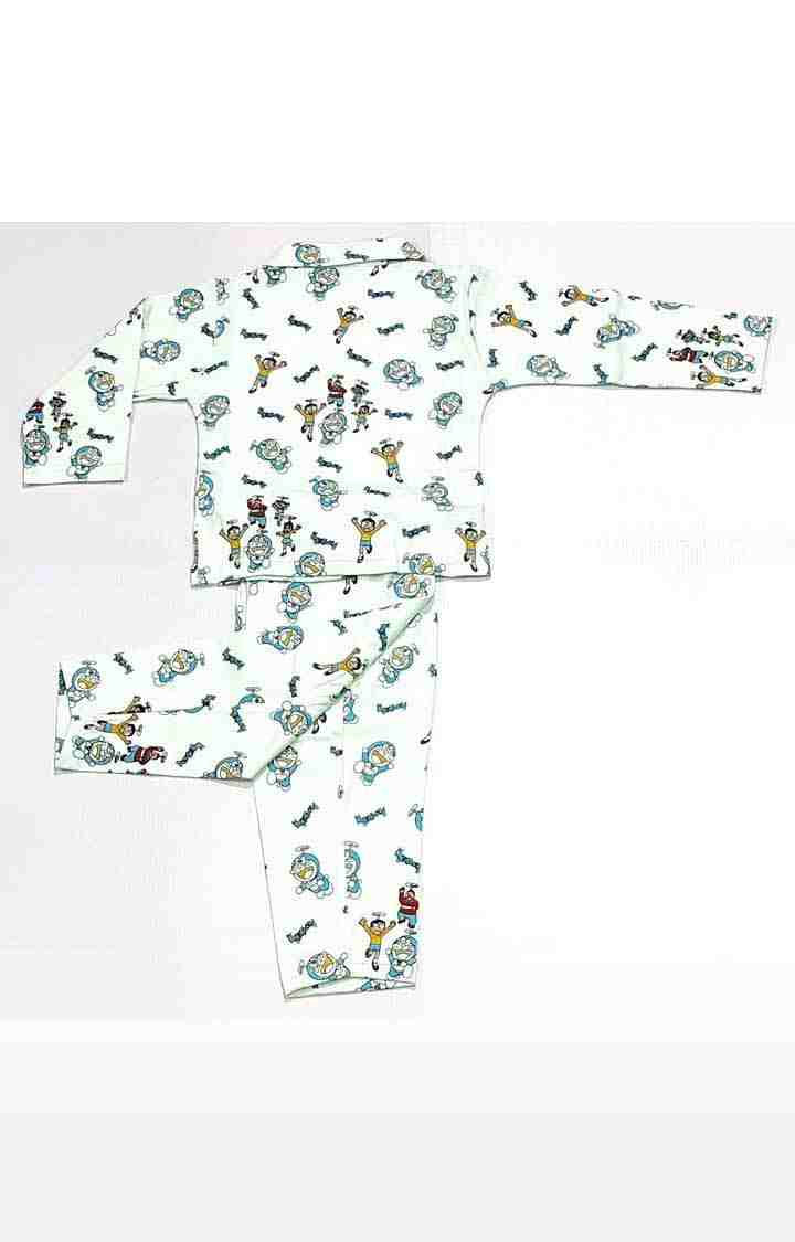 Green Stylish Doraemon Printed Top and Pyjama Set