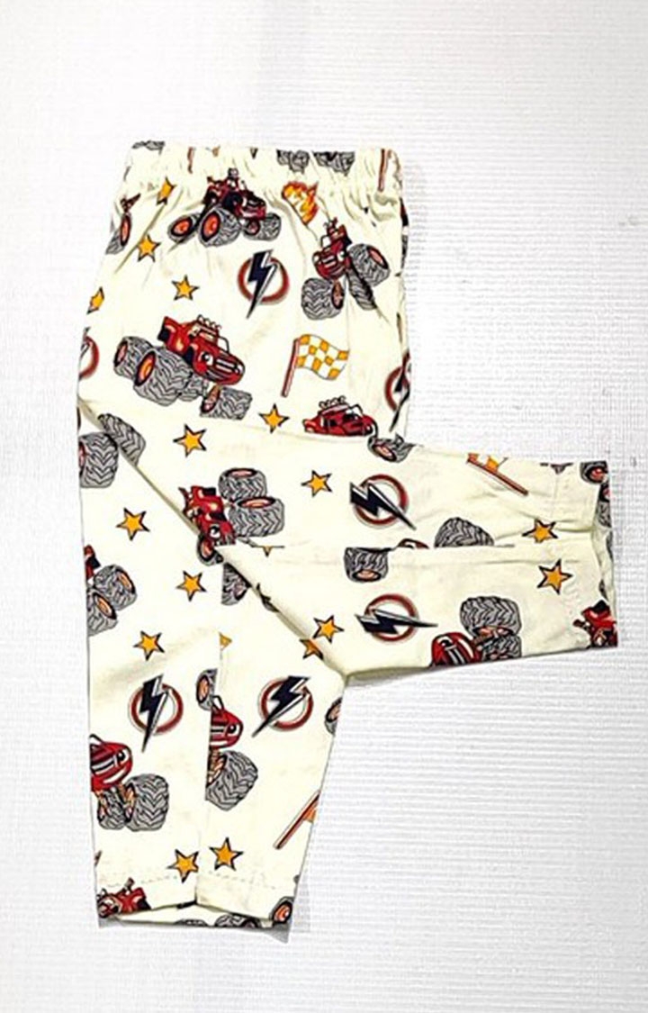AAAKAR | Stylish Boy's Yellow Graphic Printed Shirt And Pyjama Set 3