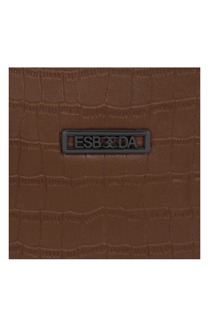 ESBEDA | Women's Brown PU Solid Handbags 2