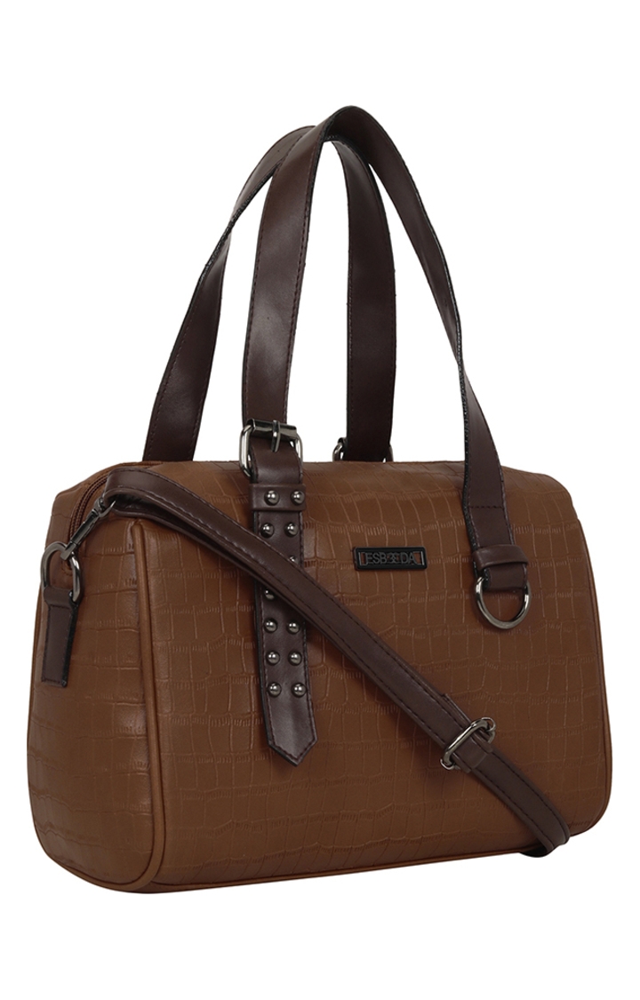 ESBEDA | Women's Brown PU Solid Handbags 1