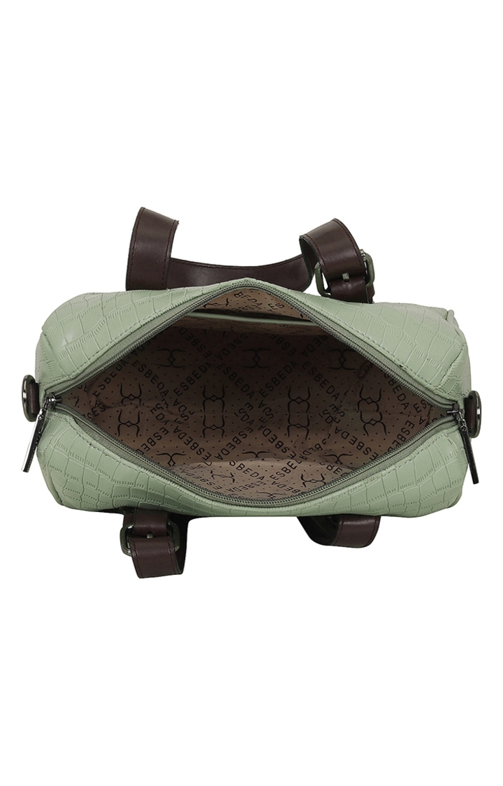 ESBEDA | Women's Green PU Solid Handbags 3