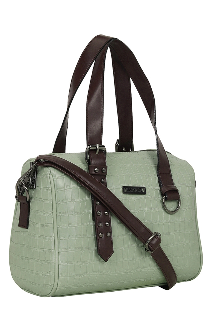 ESBEDA | Women's Green PU Solid Handbags 1