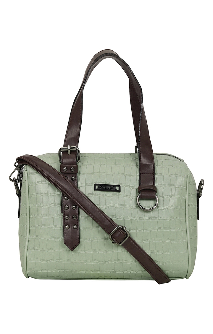 ESBEDA | Women's Green PU Solid Handbags 0