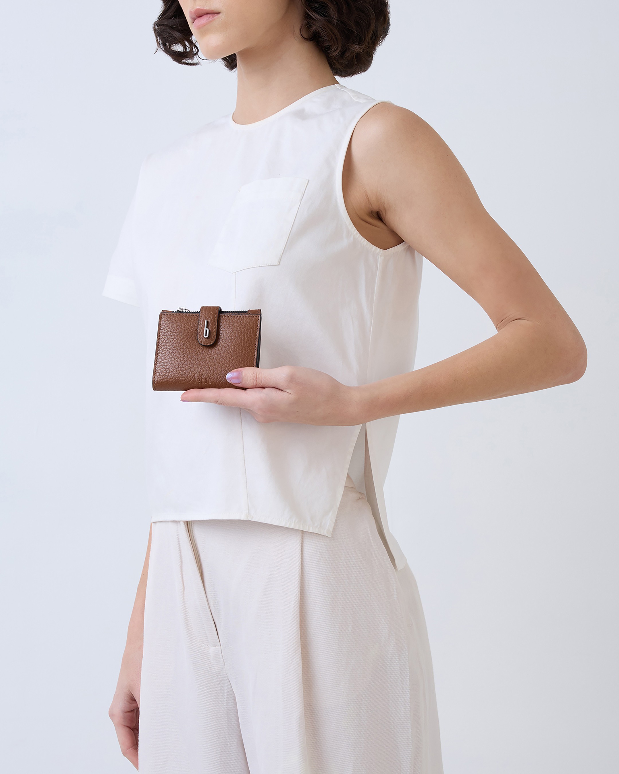 Andrea Mini Wallet Pebble Toast