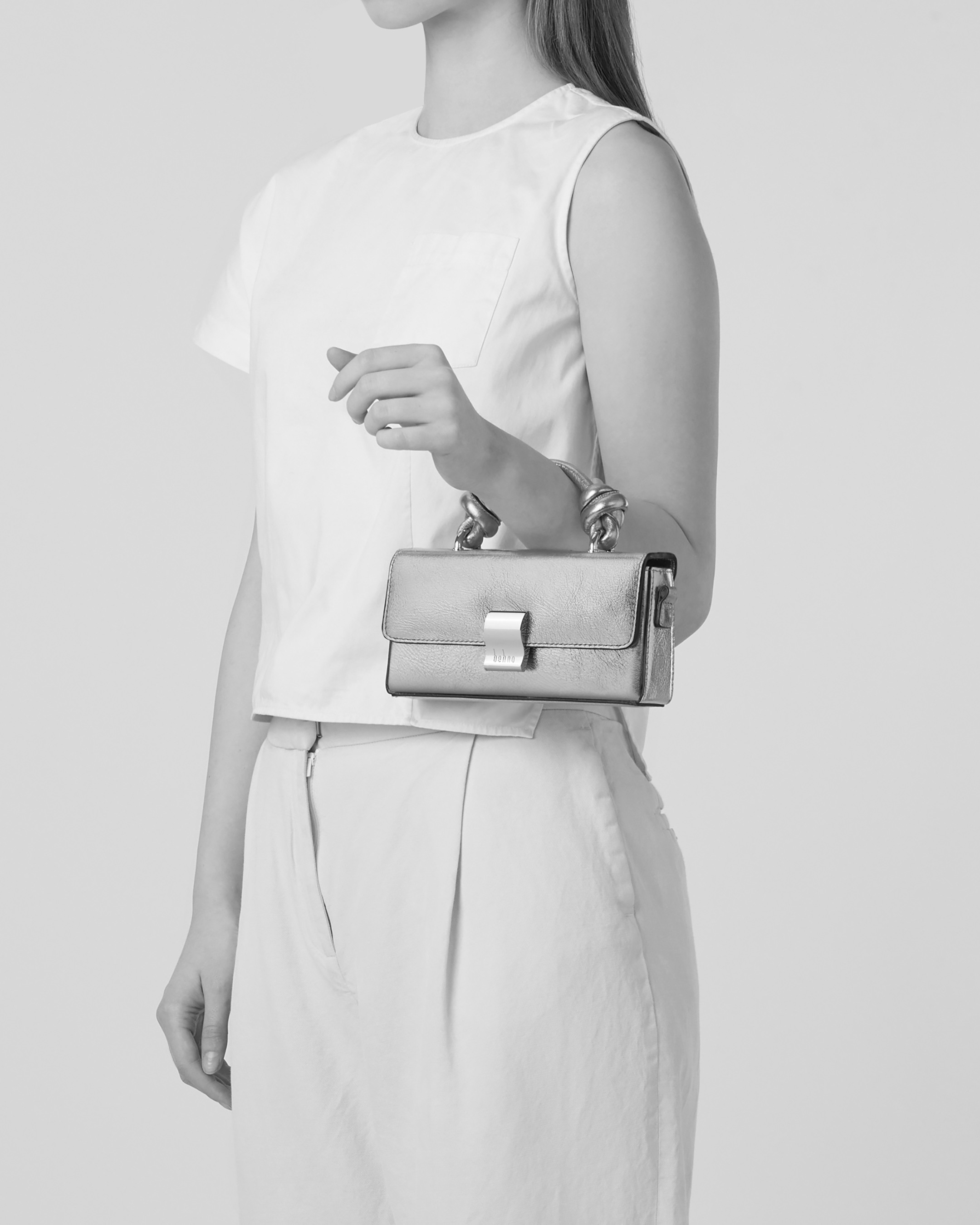 Mary Bag Micro Soft Crinkle Silver