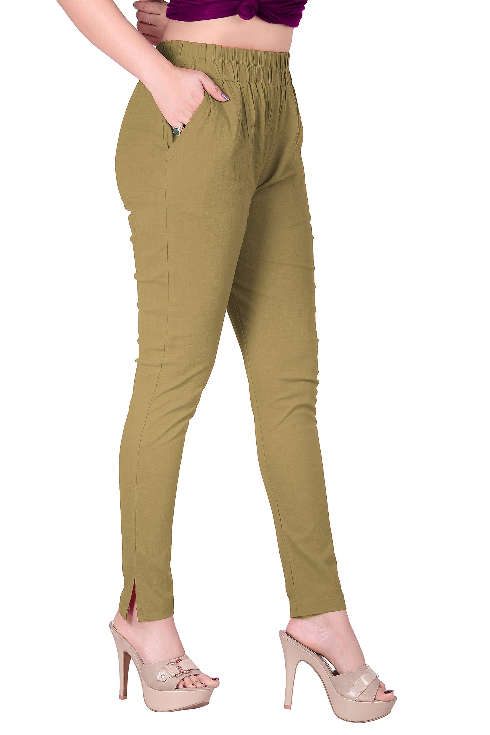 Black Lady | Brown Solid Trousers 2