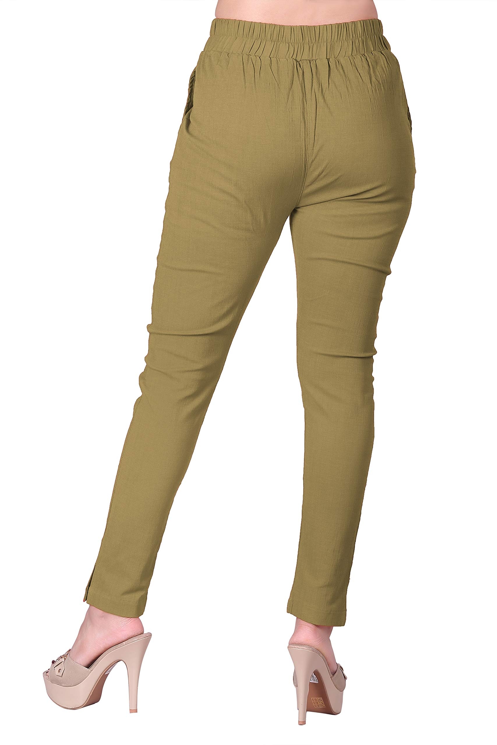 Black Lady | Brown Solid Trousers 1