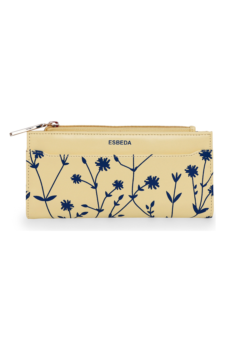 Women s Yellow PU Printed Wallets