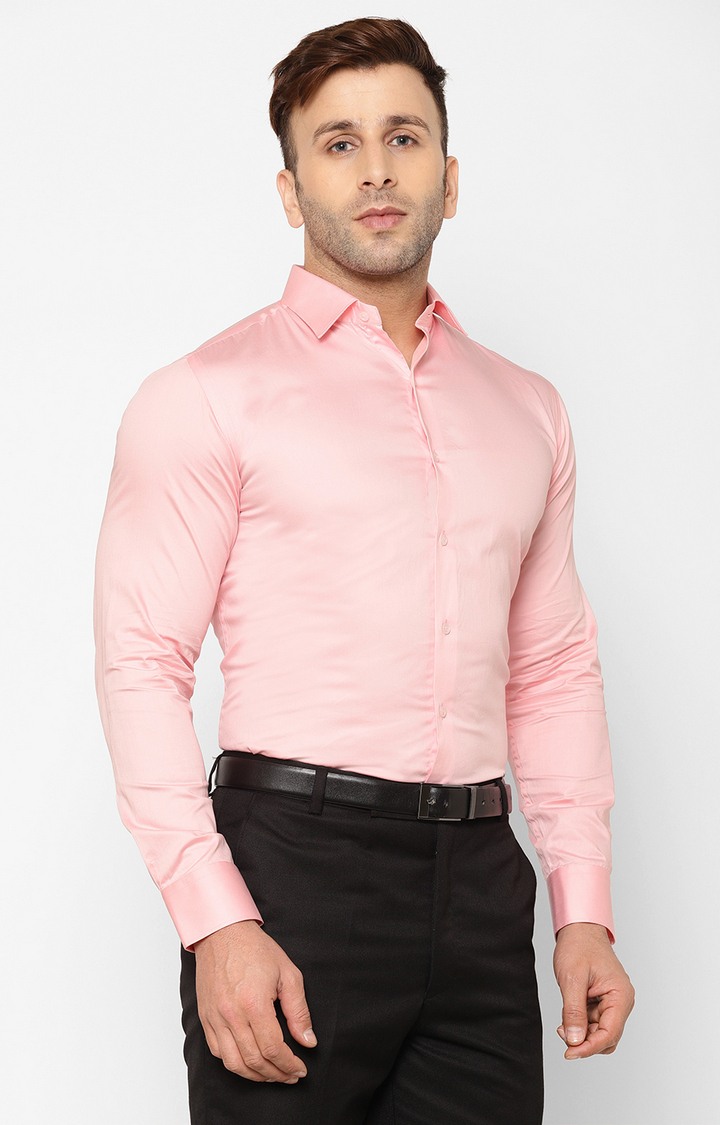 Eppe Baby Pink Solid Formal Shirt
