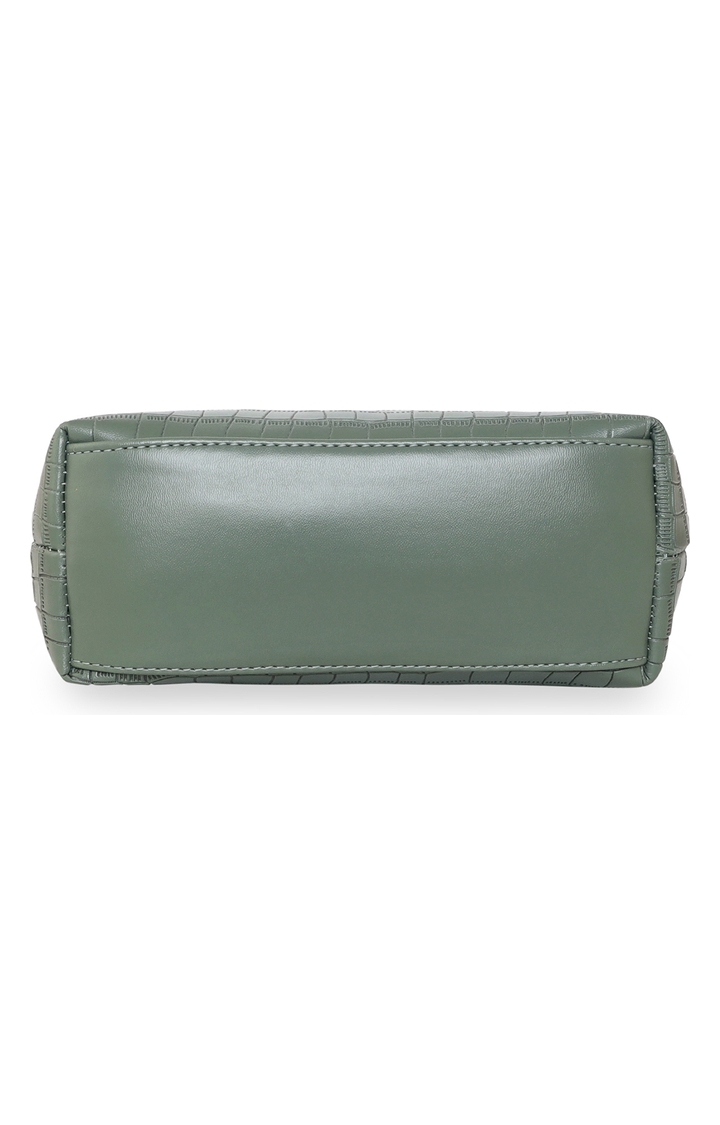 ESBEDA | Women's Green PU Solid Handbags 5