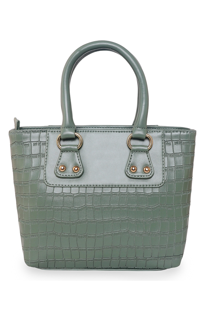 ESBEDA | Women's Green PU Solid Handbags 2