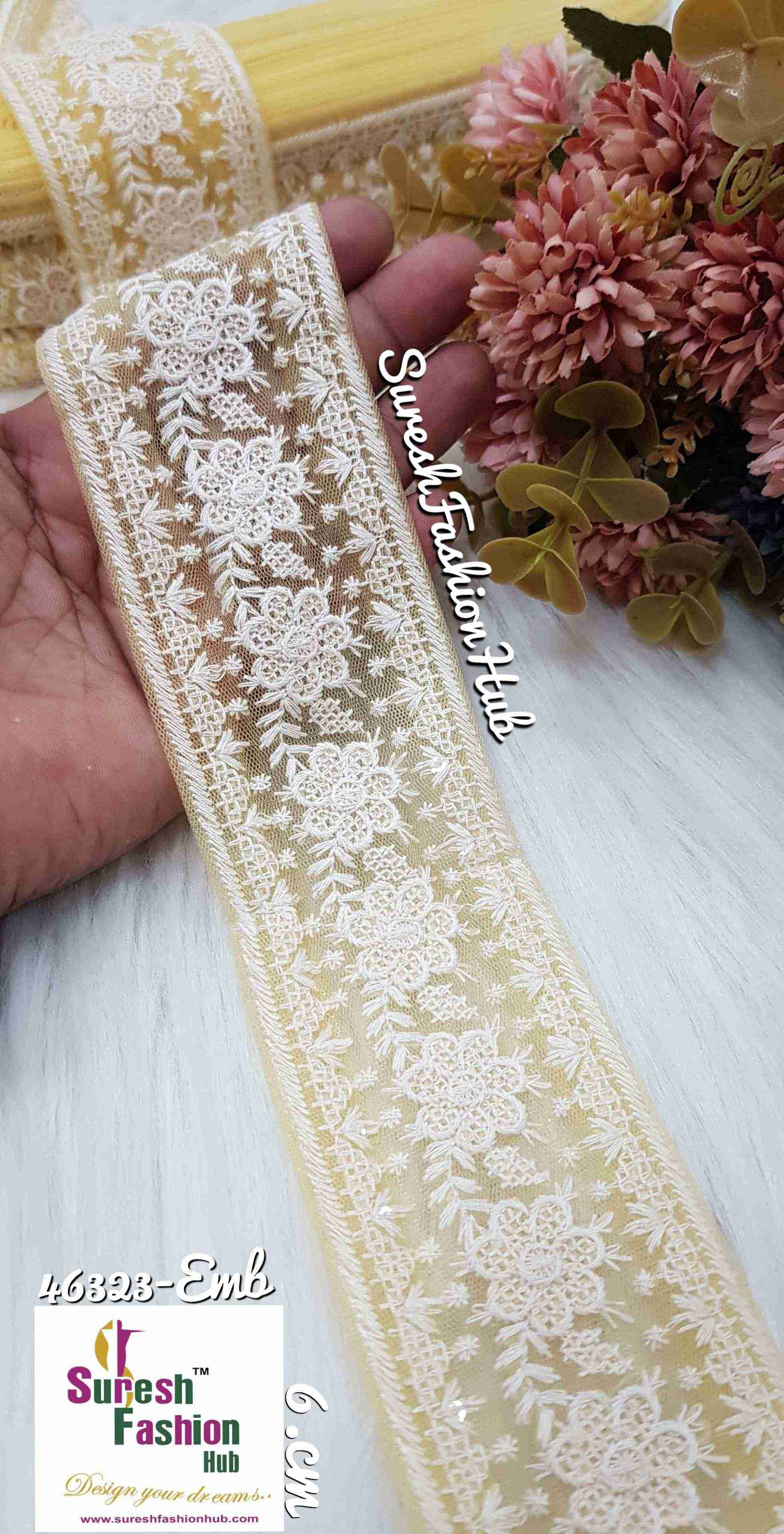 Yellow Threaded Kaleidoscope laces