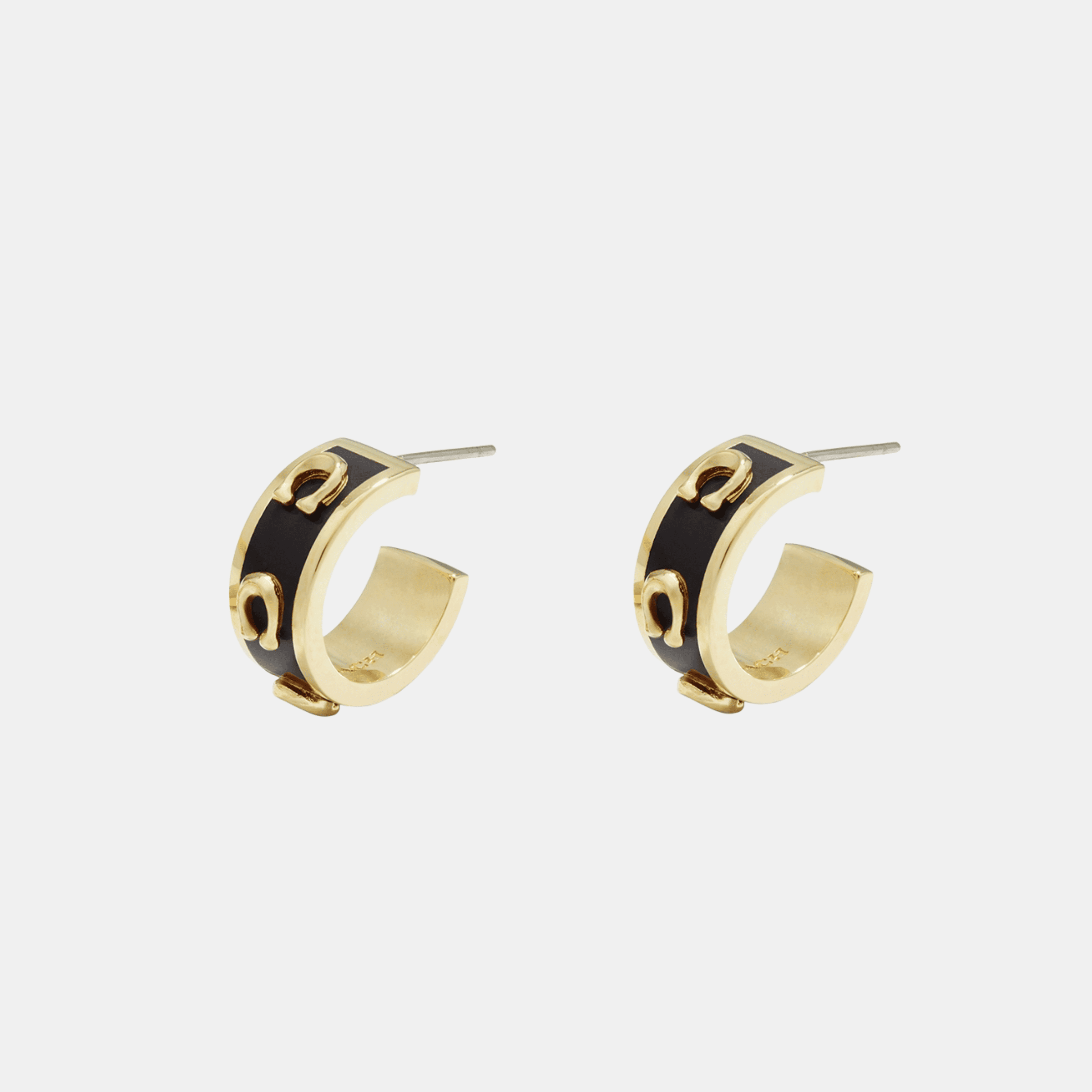 Signature Enamel Hoop Earrings