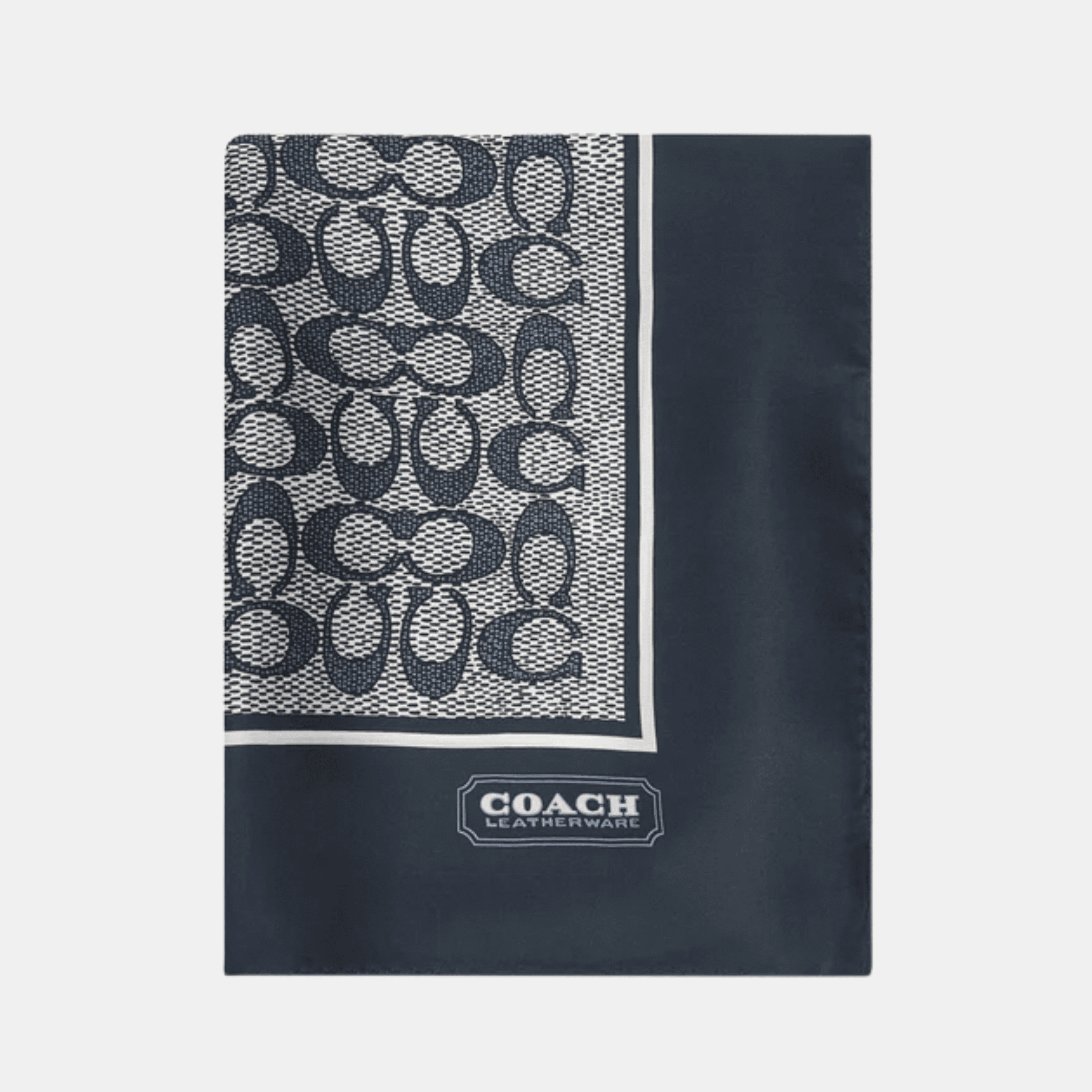 Vintage Signature C Printed Silk Square